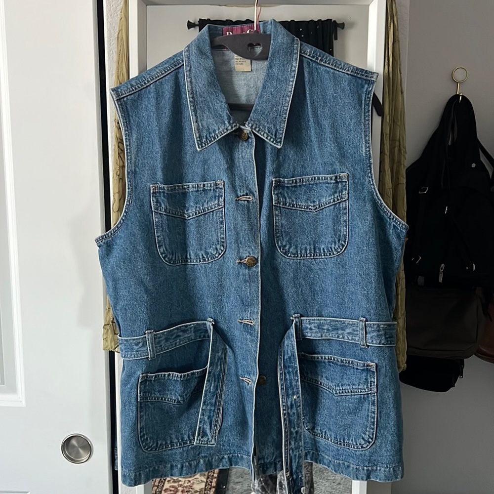 Vintage Medium Wash Denim Vest